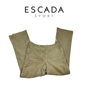 Escada Beige Suede Pants. Sz 36
